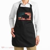 Retro Buffalo American Flag USA Bison Apron thumb 2