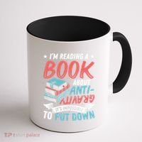Reading Book About Anti Gravity Funny Science Physicist Gift Coffee Mug thumb 1