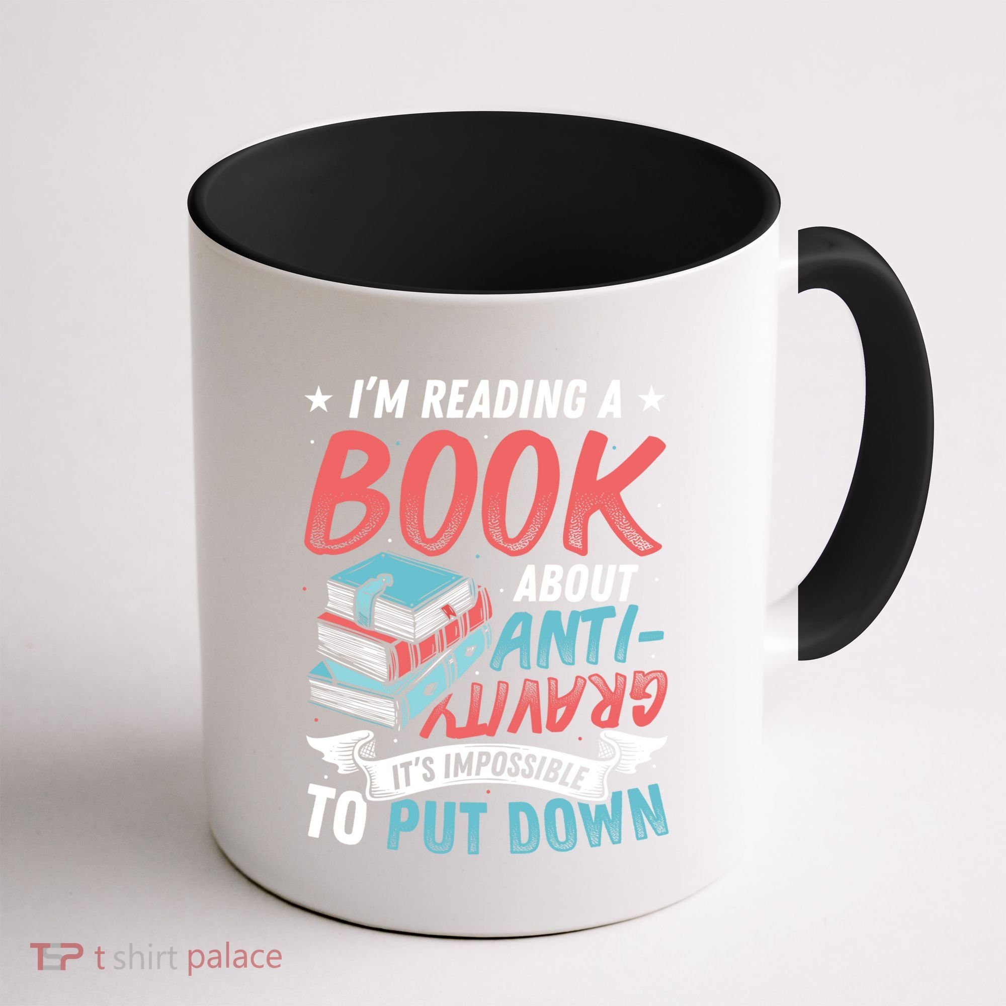 Reading Book About Anti Gravity Funny Science Physicist Gift Coffee Mug