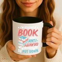 Reading Book About Anti Gravity Funny Science Physicist Gift Coffee Mug thumb 3