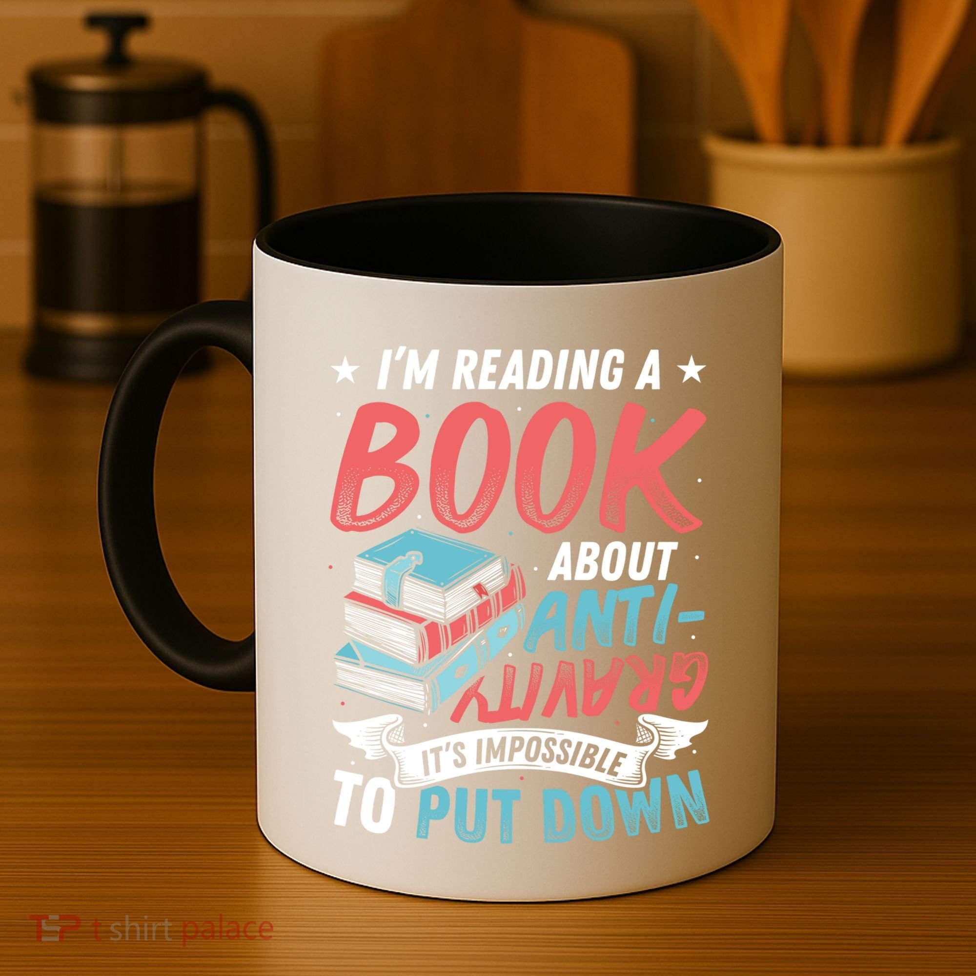 Reading Book About Anti Gravity Funny Science Physicist Gift Coffee Mug