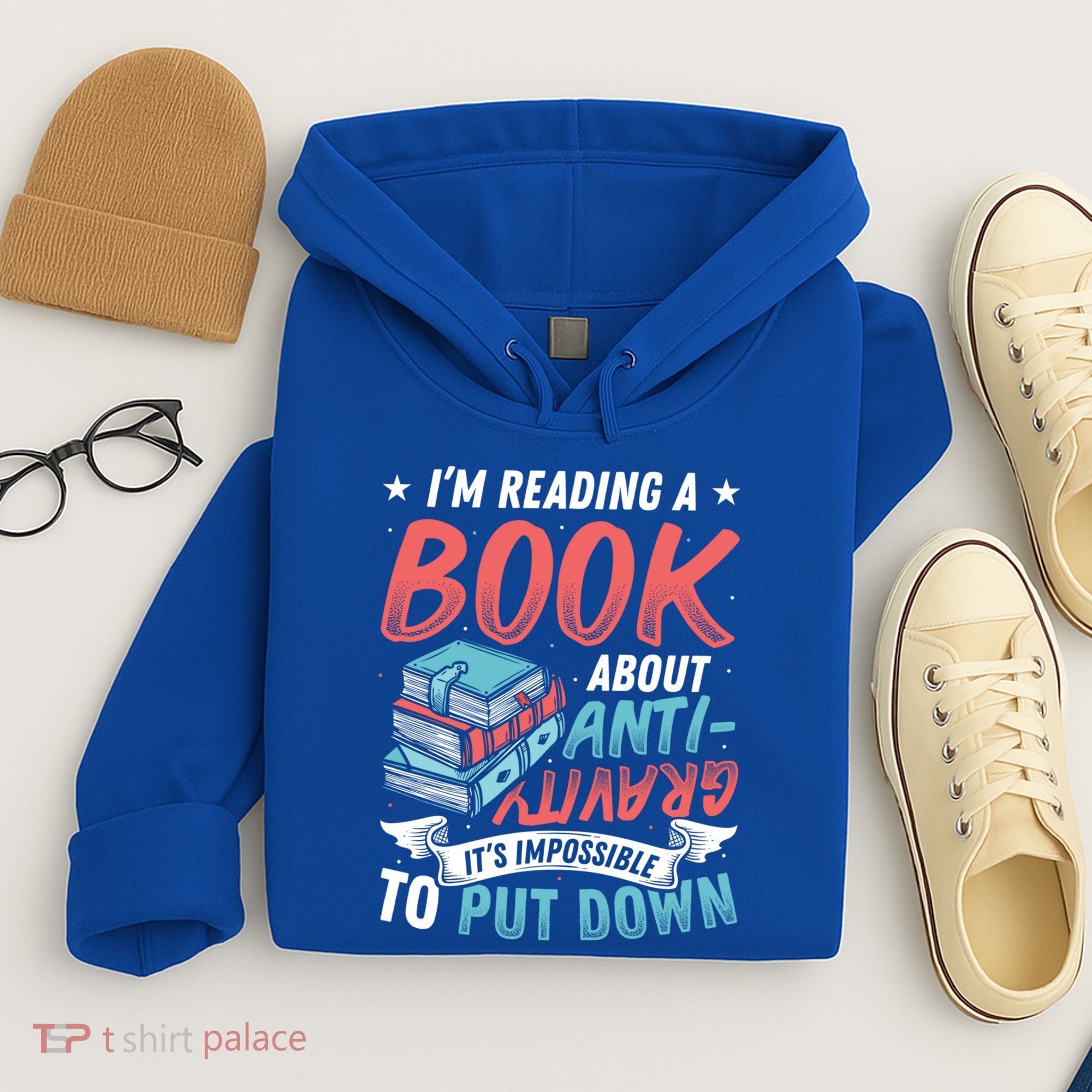 Reading Book About Anti Gravity Funny Science Physicist Gift Hoodie
