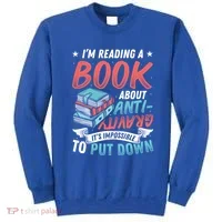 Reading Book About Anti Gravity Funny Science Physicist Gift Sweatshirt thumb 0