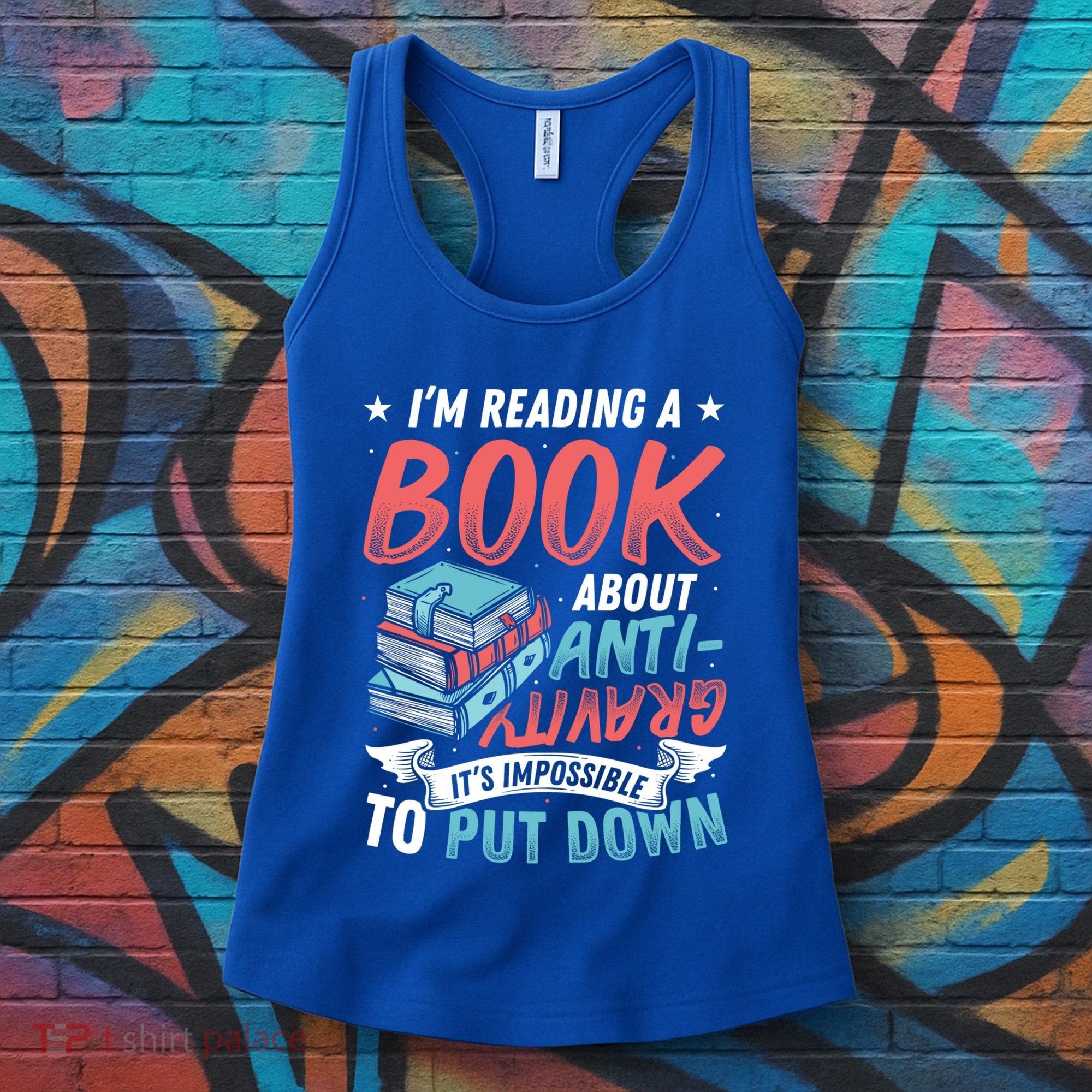 Reading Book About Anti Gravity Funny Science Physicist Gift Women's Tank Top