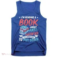 Reading Book About Anti Gravity Funny Science Physicist Gift Tank Top thumb 0