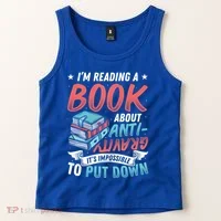 Reading Book About Anti Gravity Funny Science Physicist Gift Tank Top thumb 2