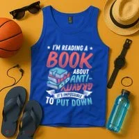 Reading Book About Anti Gravity Funny Science Physicist Gift Tank Top thumb 4
