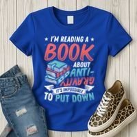 Reading Book About Anti Gravity Funny Science Physicist Gift Women's T-Shirt thumb 3