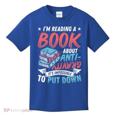 Reading Book About Anti Gravity Funny Science Physicist Gift Kids T-Shirt