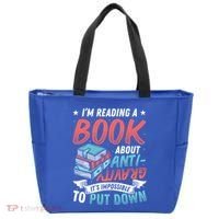 Reading Book About Anti Gravity Funny Science Physicist Gift Tote Bag thumb 0
