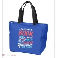 Reading Book About Anti Gravity Funny Science Physicist Gift Tote Bag thumb 3