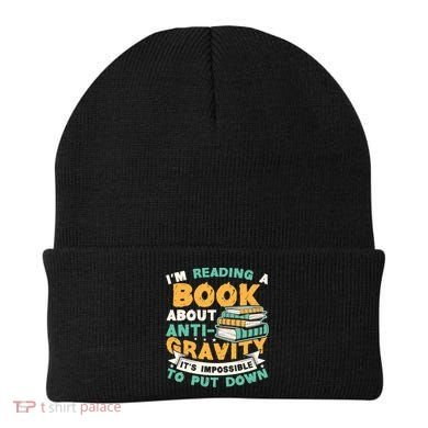 Reading Book About Anti Gravity Funny Science Physicist Gift Beanie