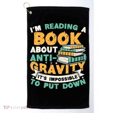 Reading Book About Anti Gravity Funny Science Physicist Gift Golf Towel