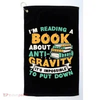 Reading Book About Anti Gravity Funny Science Physicist Gift Golf Towel thumb 0