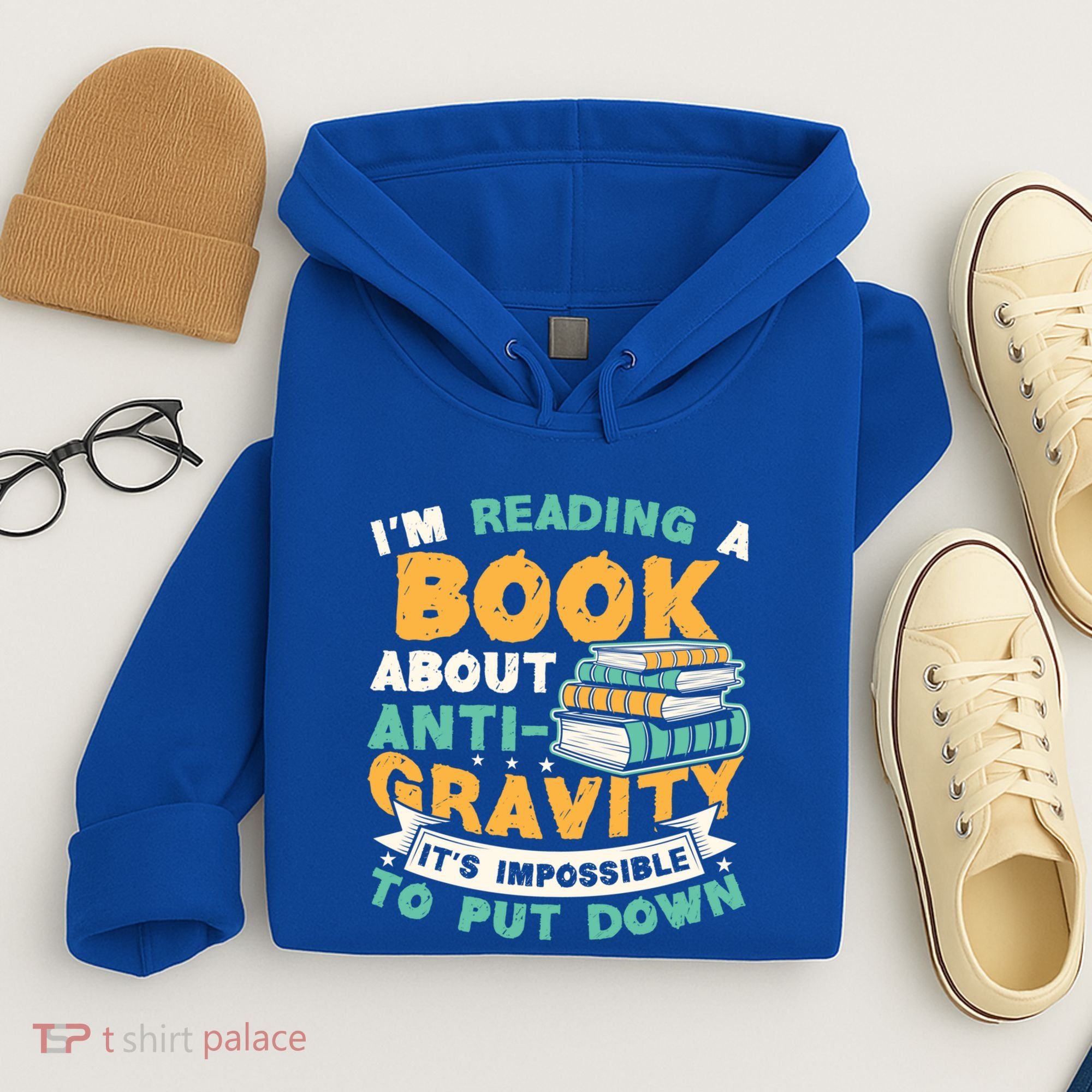 Reading Book About Anti Gravity Funny Science Physicist Gift Hoodie