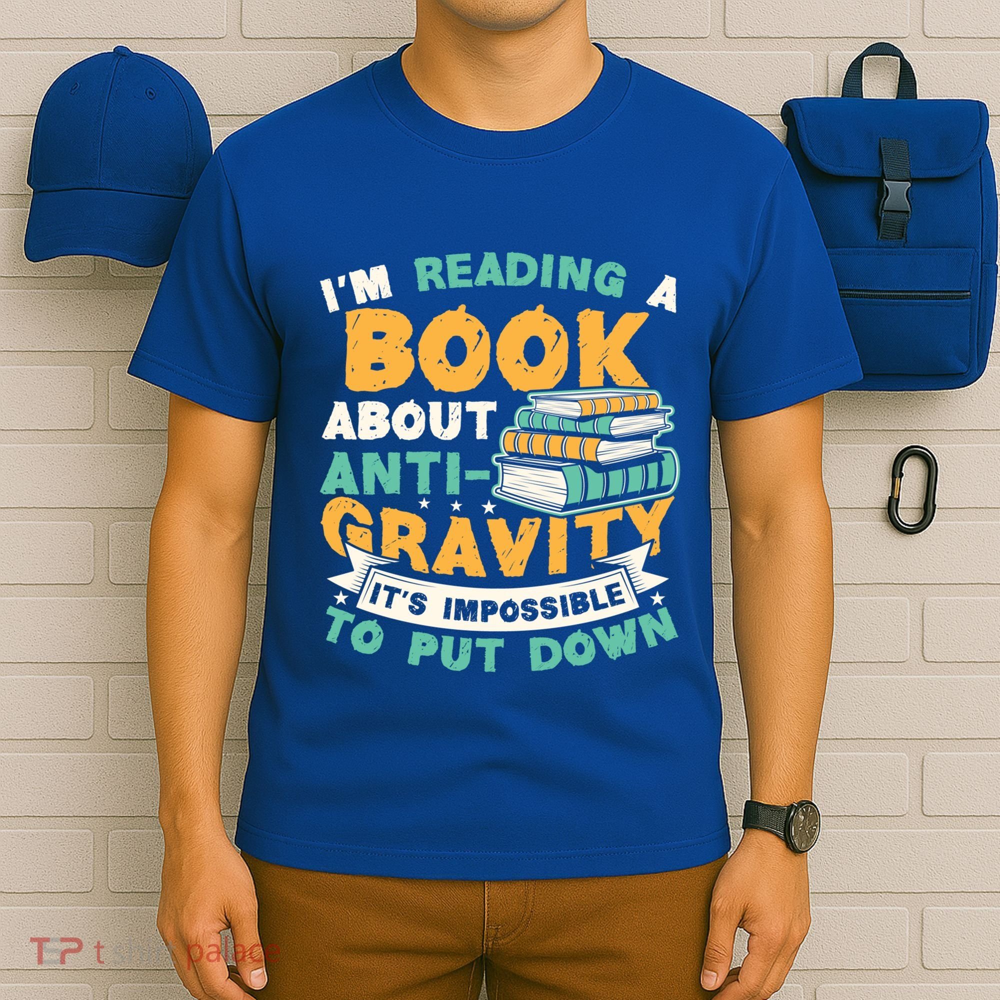 Reading Book About Anti Gravity Funny Science Physicist Gift T-Shirt