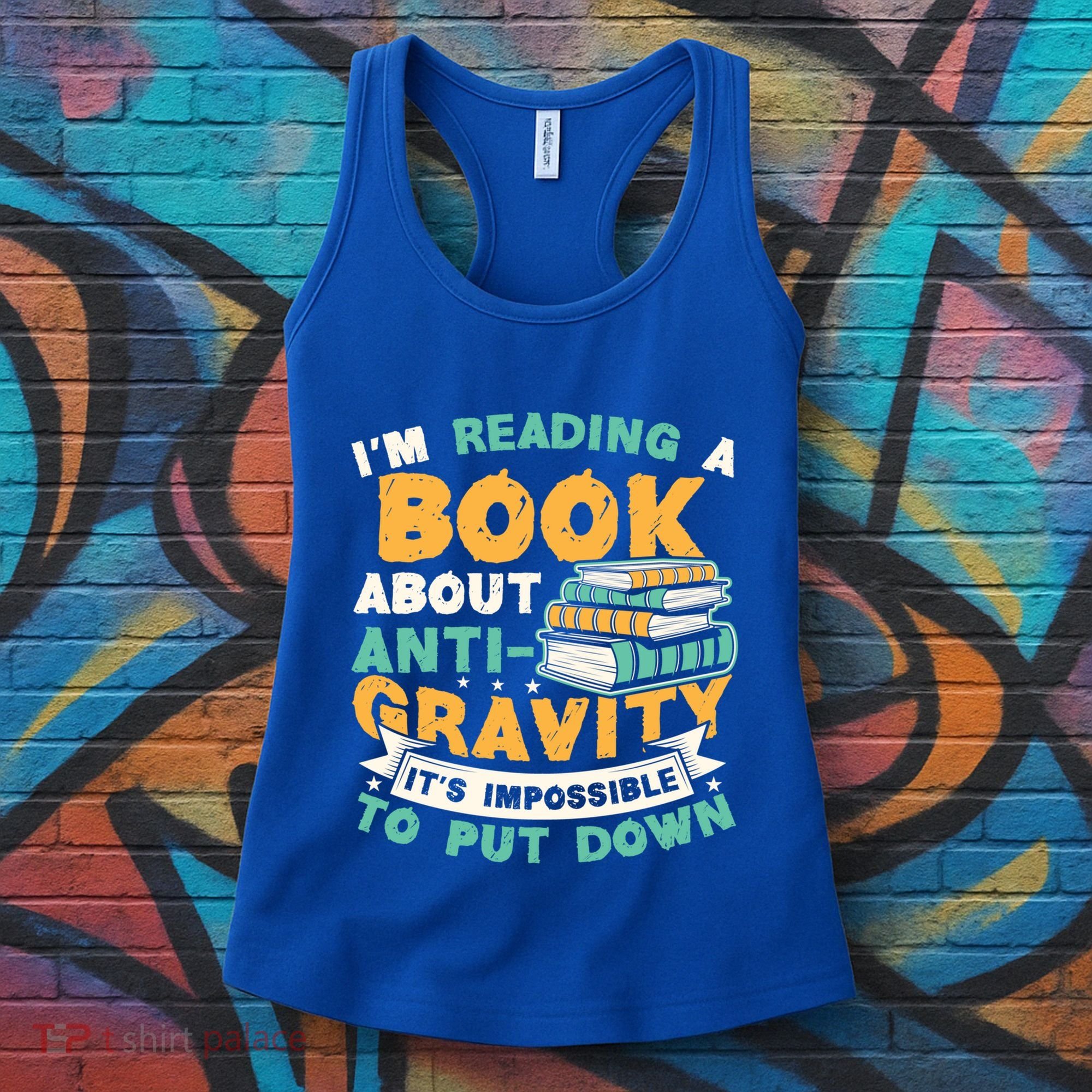 Reading Book About Anti Gravity Funny Science Physicist Gift Women's Tank Top