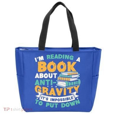 Reading Book About Anti Gravity Funny Science Physicist Gift Tote Bag