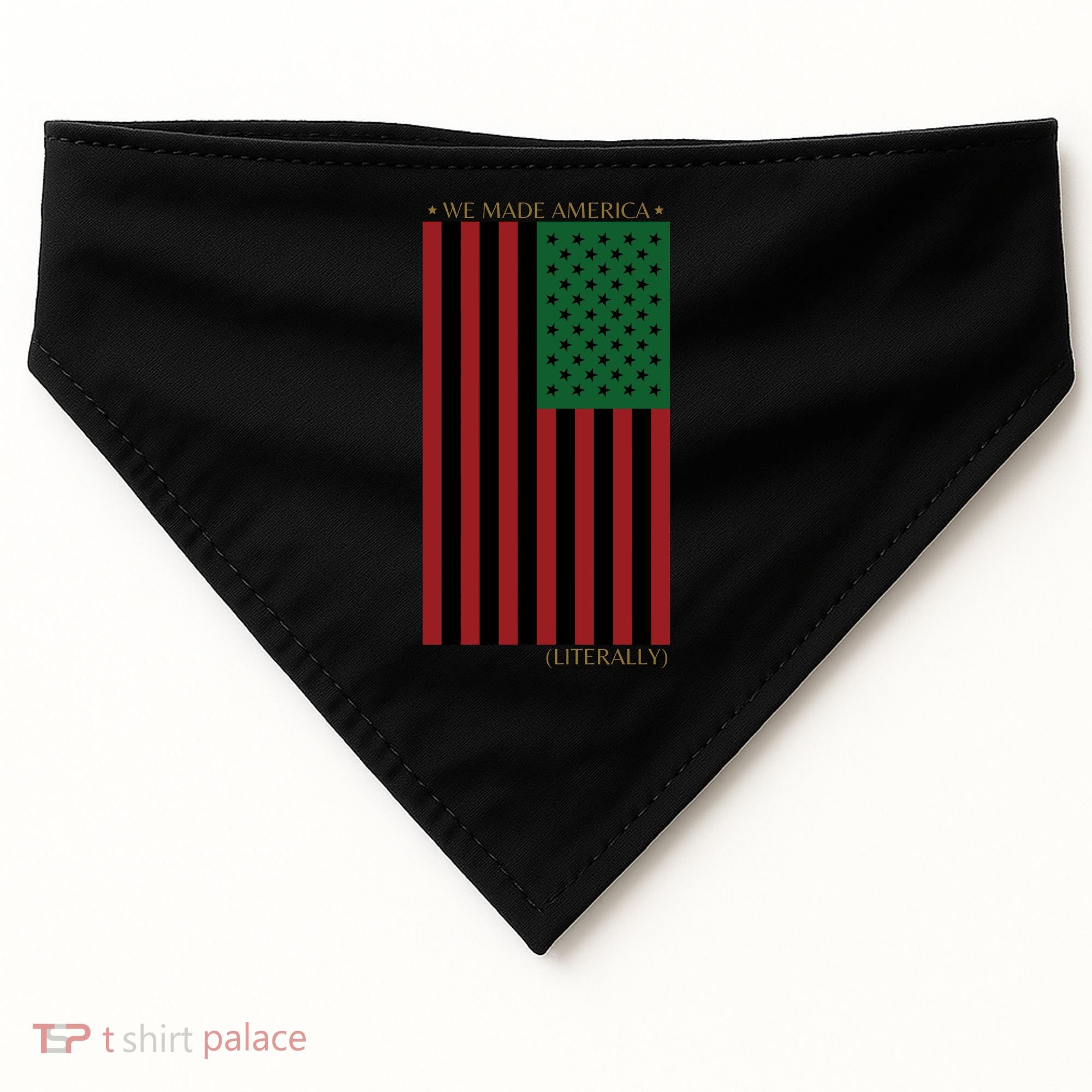 Red Black And Green Flag RBG American Flag USA-Made Doggie Bandana