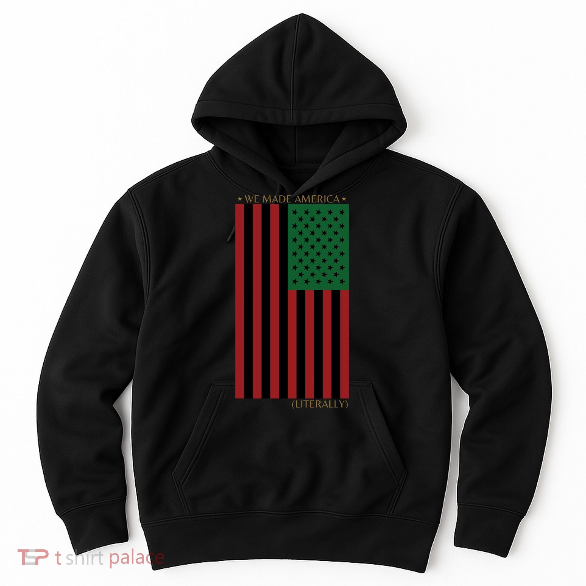 Red Black And Green Flag RBG American Flag Hoodie