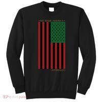 Red Black And Green Flag RBG American Flag Sweatshirt thumb 0