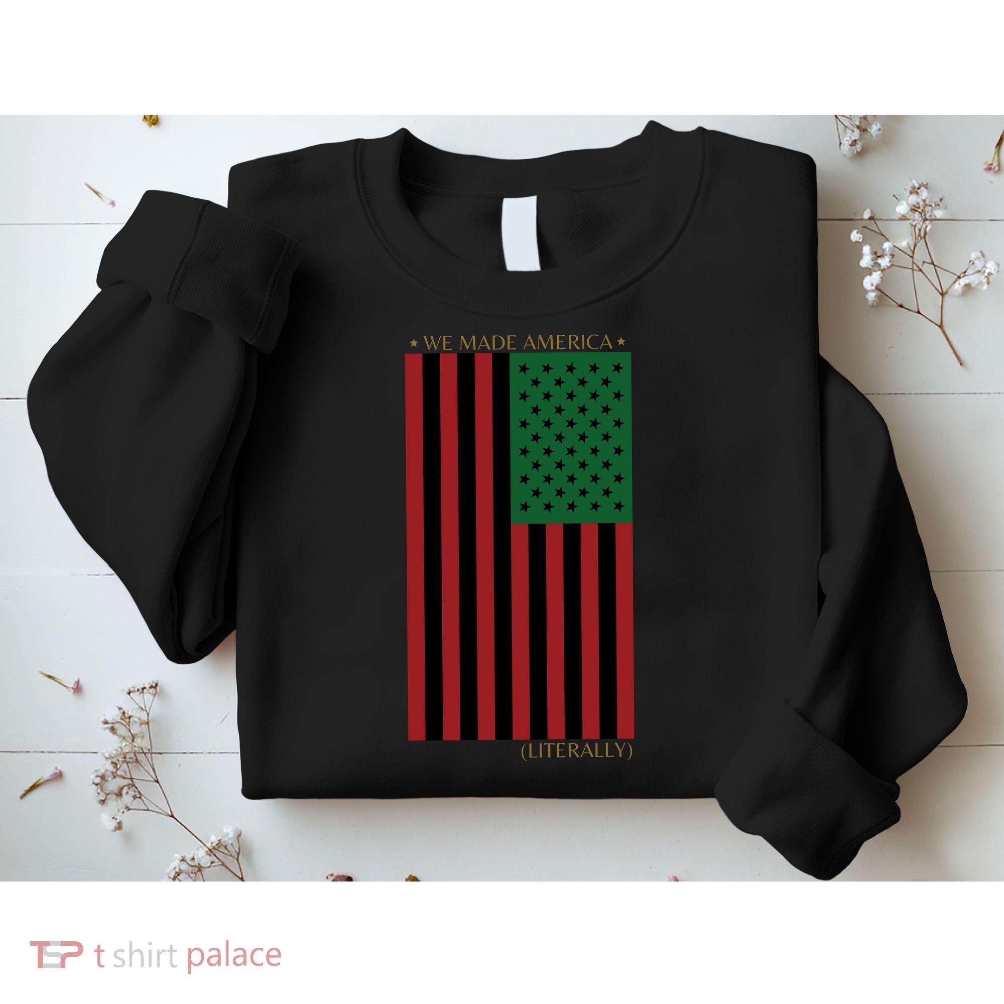 Red Black And Green Flag RBG American Flag Sweatshirt