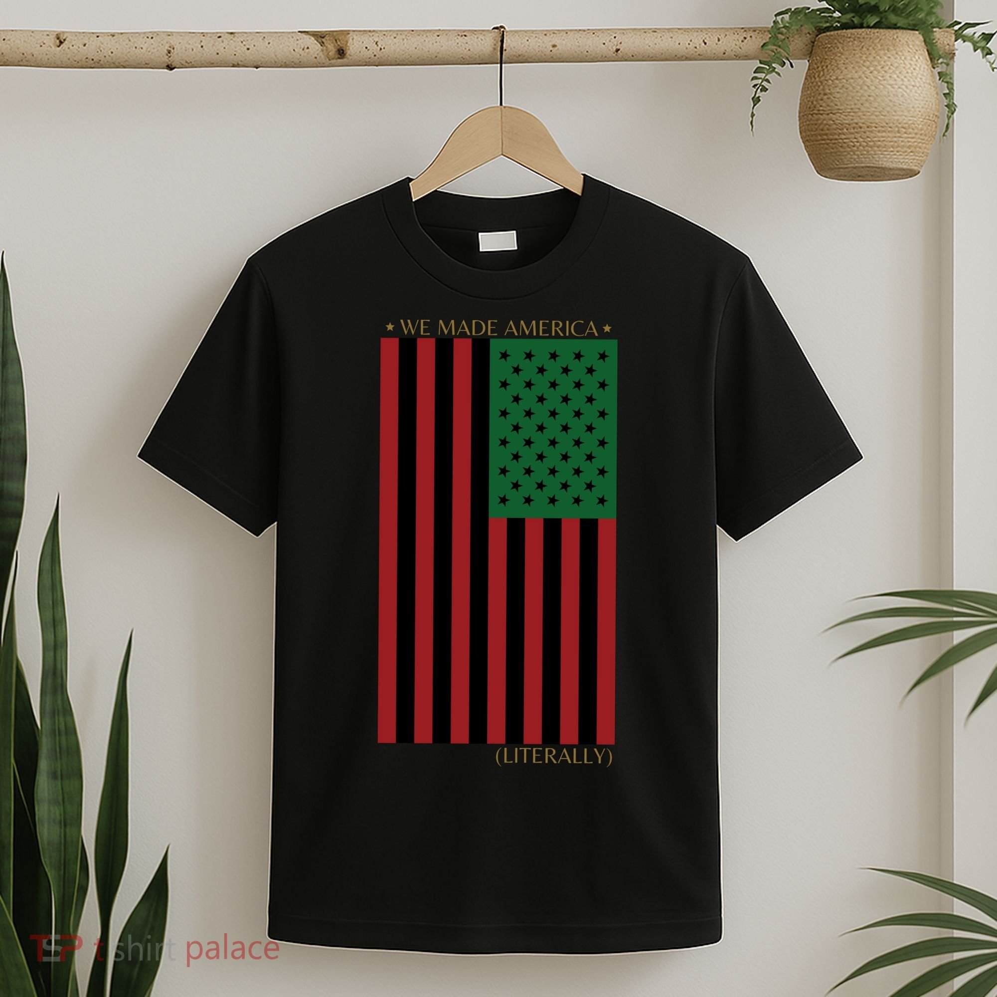 Red Black And Green Flag RBG American Flag T-Shirt
