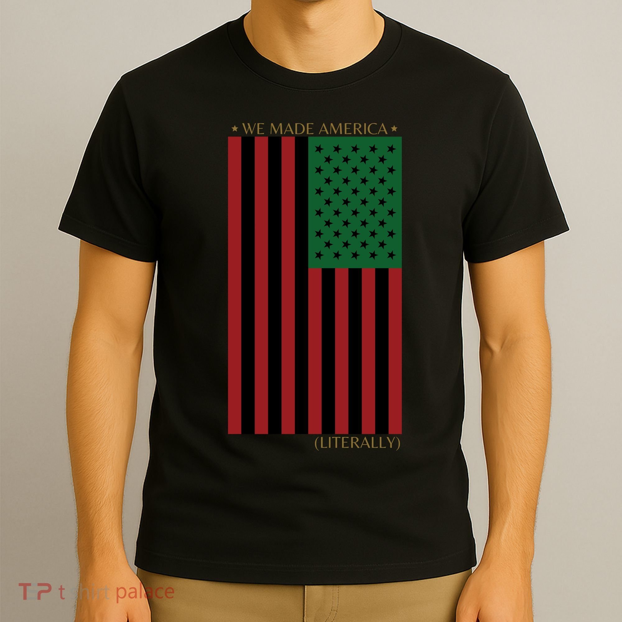 Red Black And Green Flag RBG American Flag T-Shirt