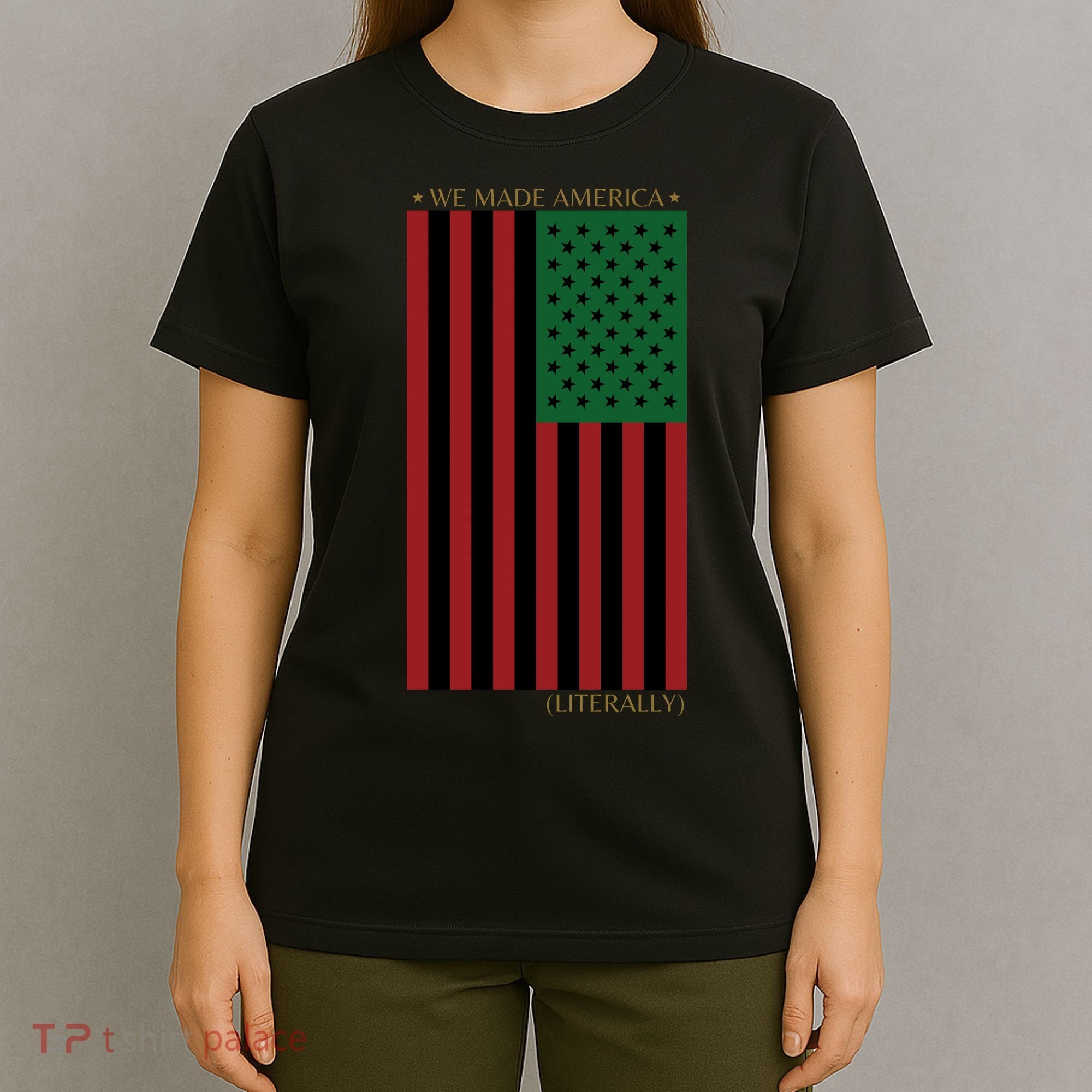 Red Black And Green Flag RBG American Flag T-Shirt