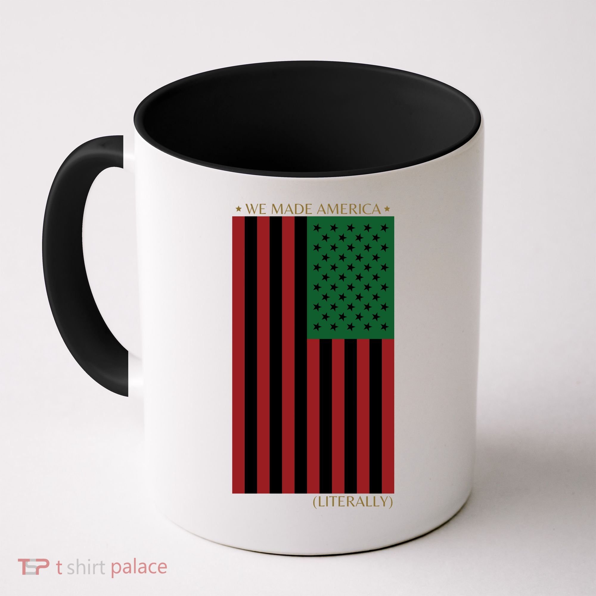 Red Black And Green Flag RBG American Flag Coffee Mug
