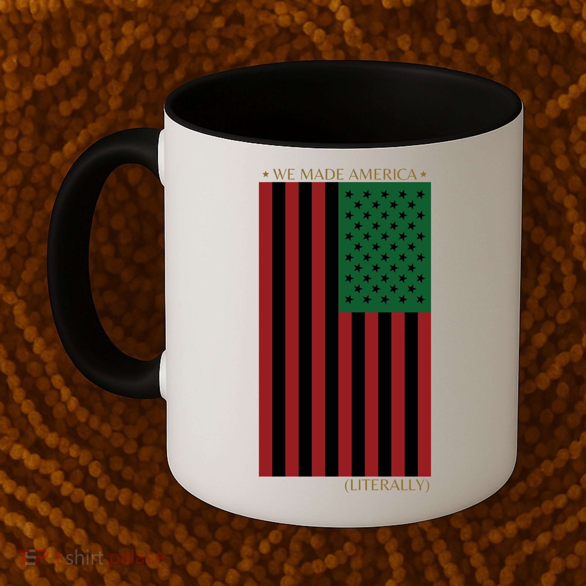 Red Black And Green Flag RBG American Flag Coffee Mug