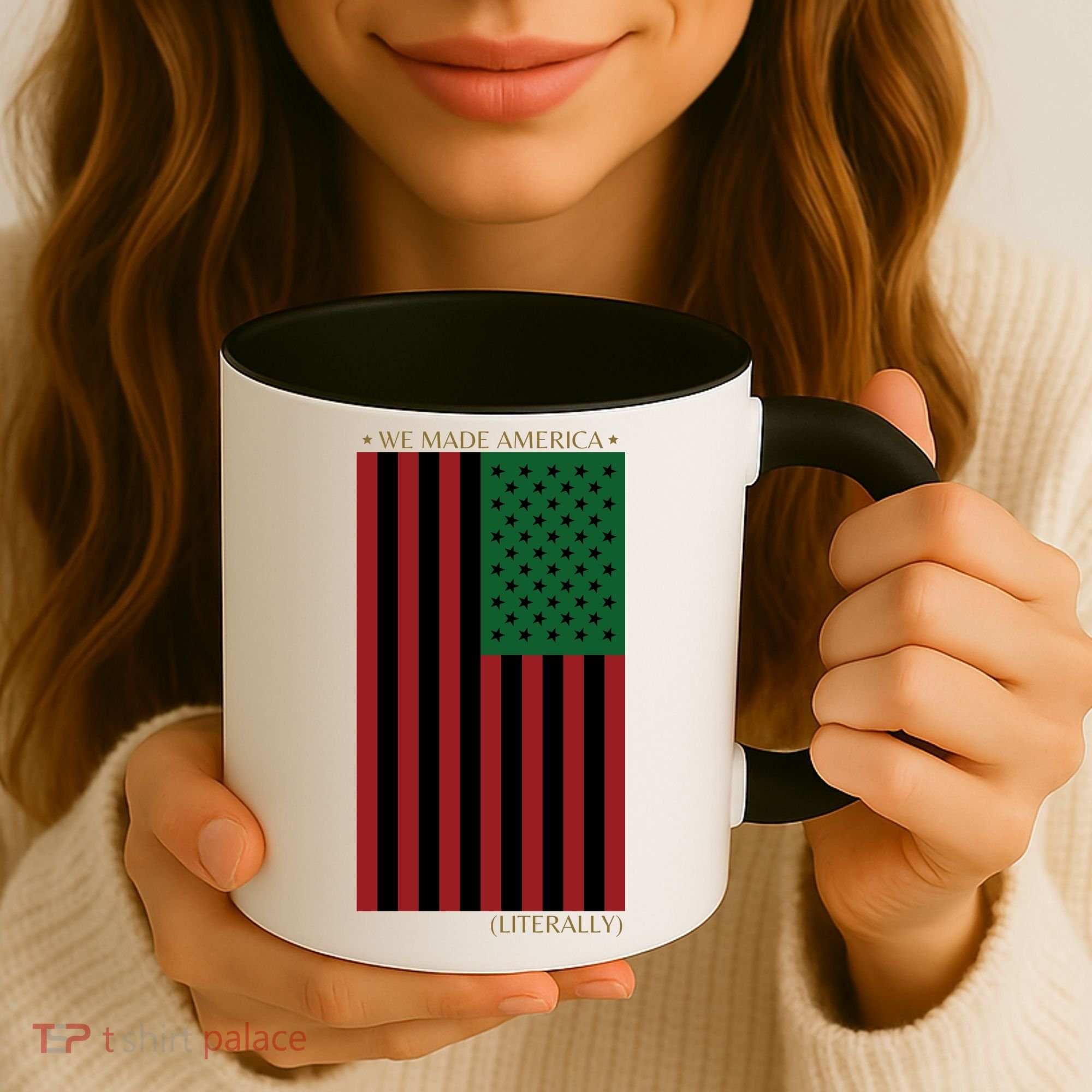 Red Black And Green Flag RBG American Flag Coffee Mug