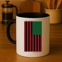Red Black And Green Flag RBG American Flag Coffee Mug thumb 4