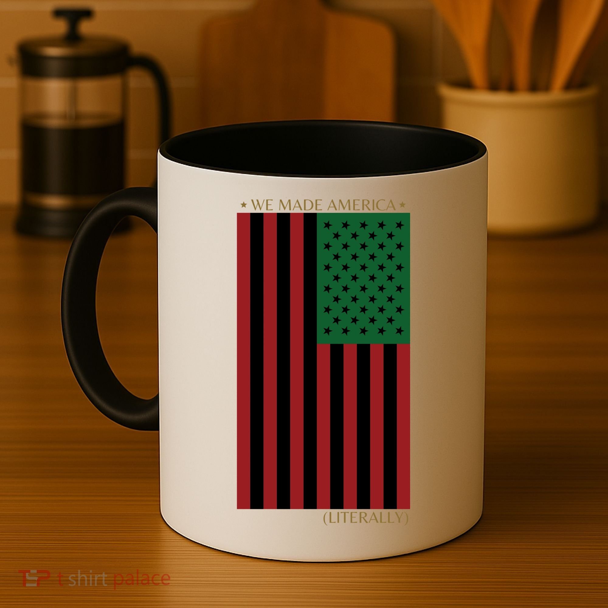 Red Black And Green Flag RBG American Flag Coffee Mug