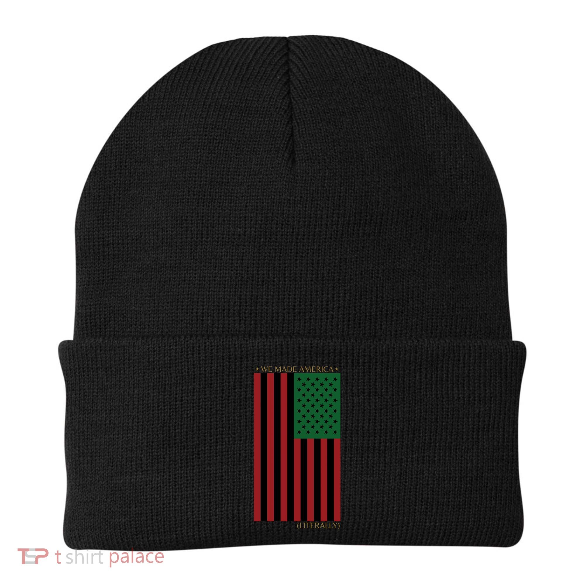 Red Black And Green Flag RBG American Flag Beanie