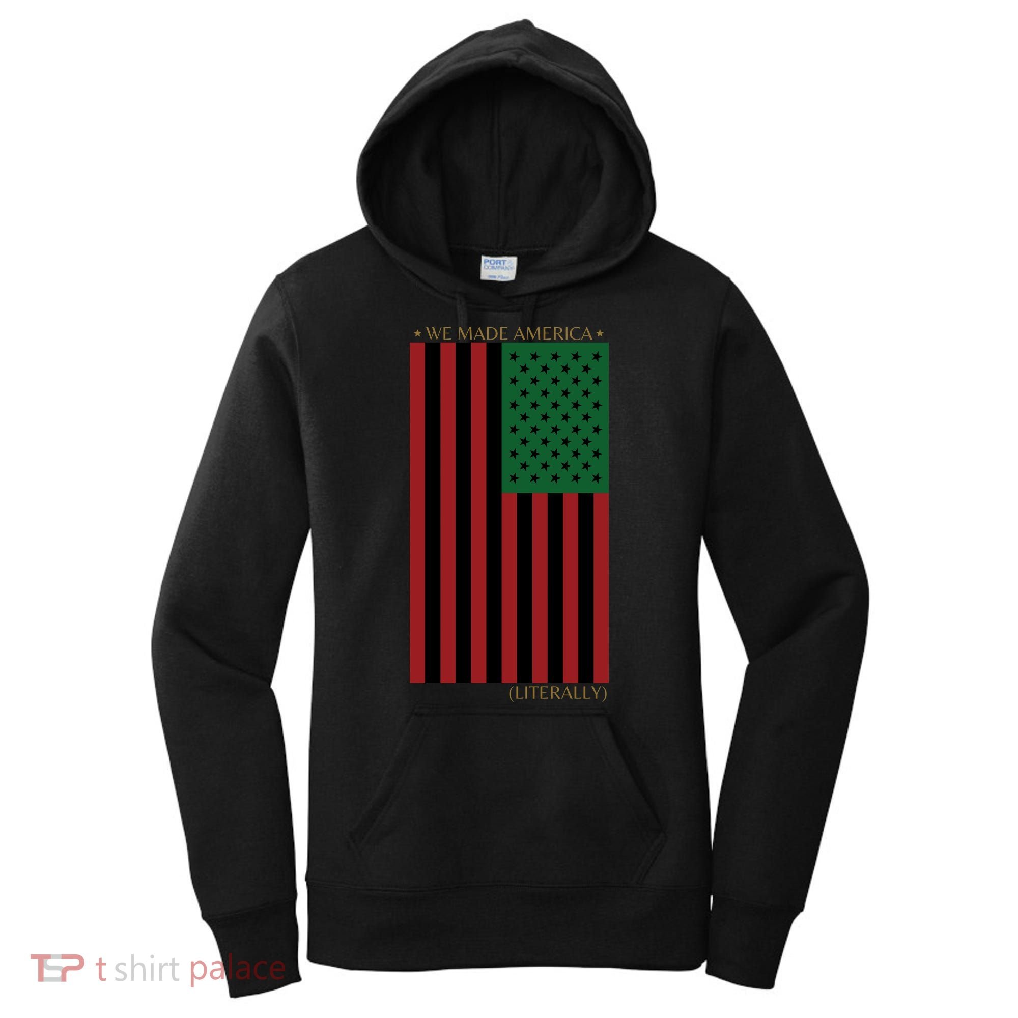 Red Black And Green Flag RBG American Flag Women's Hoodie