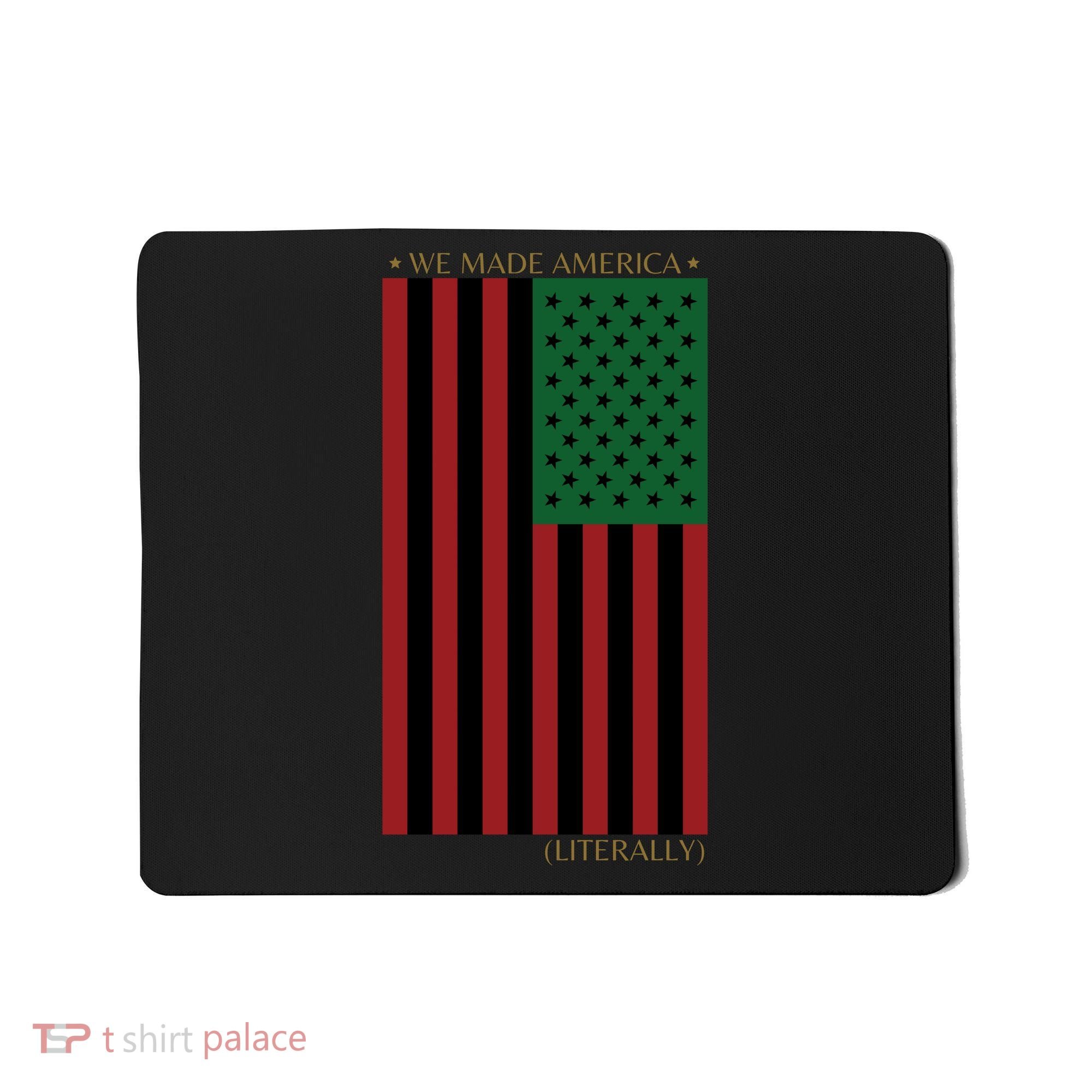 Red Black And Green Flag RBG American Flag Mousepad