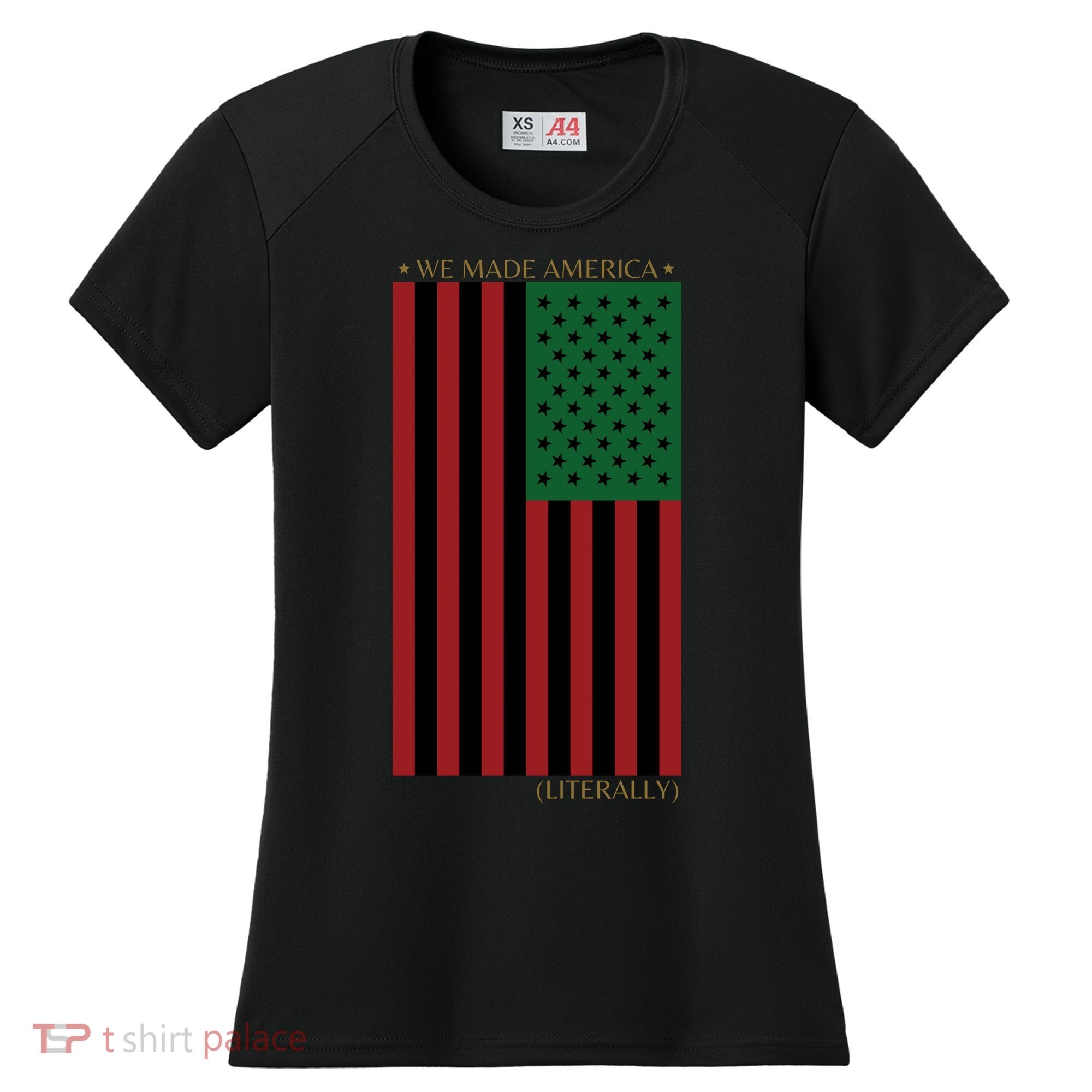 Red Black And Green Flag RBG American Flag Women's Cooling Performance Crew T-Shirt