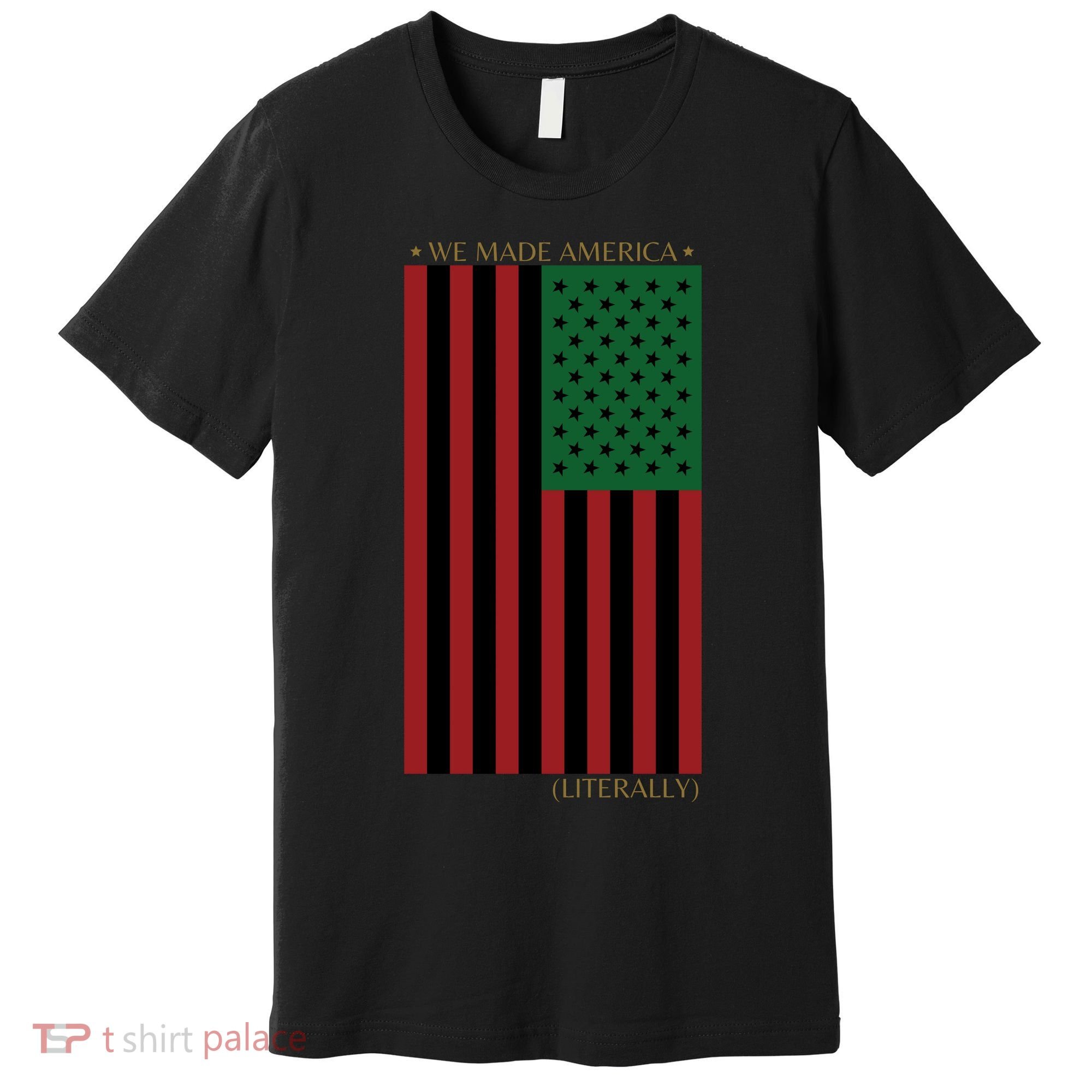 Red Black And Green Flag RBG American Flag Premium T-Shirt