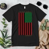 Red Black And Green Flag RBG American Flag Premium T-Shirt thumb 2
