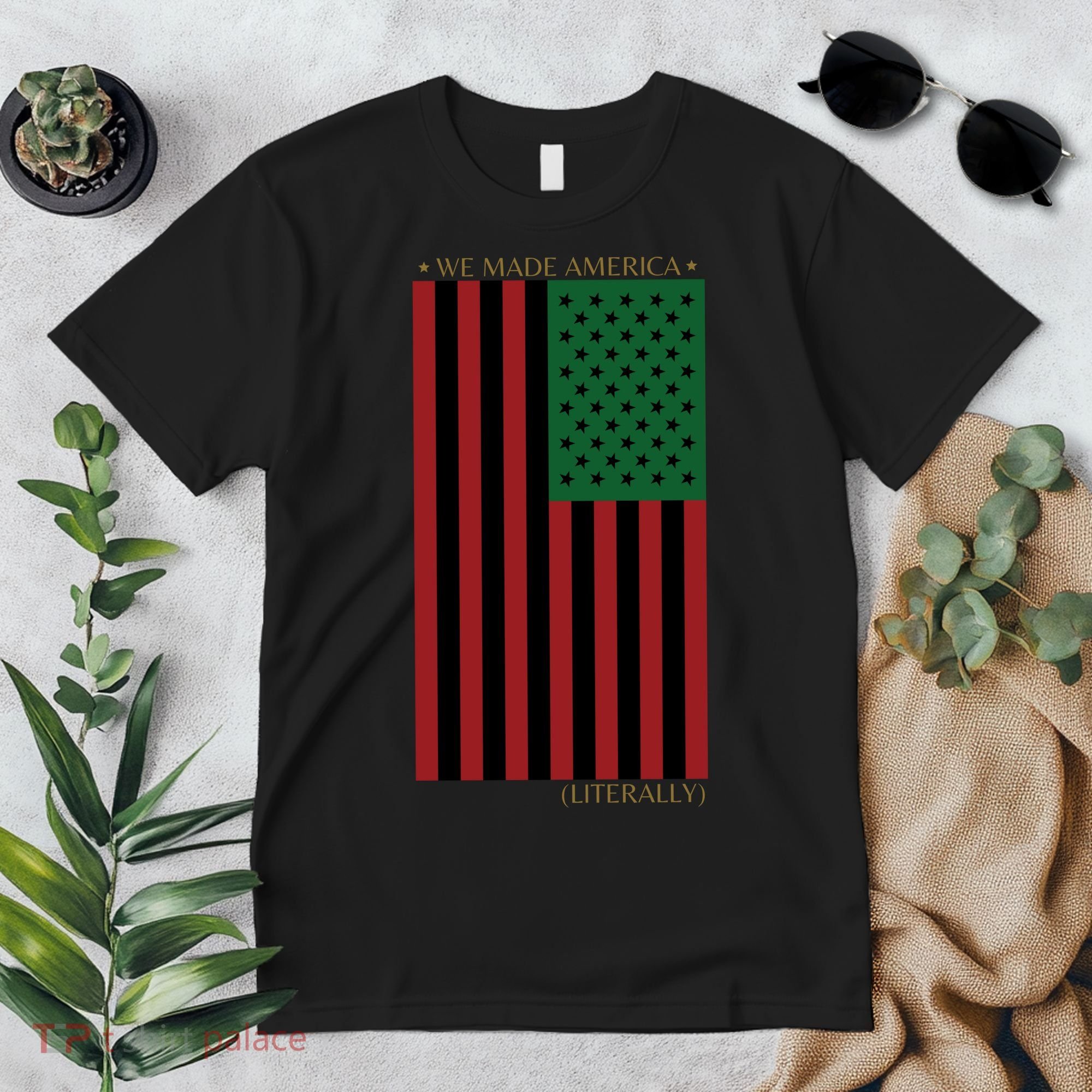 Red Black And Green Flag RBG American Flag Premium T-Shirt