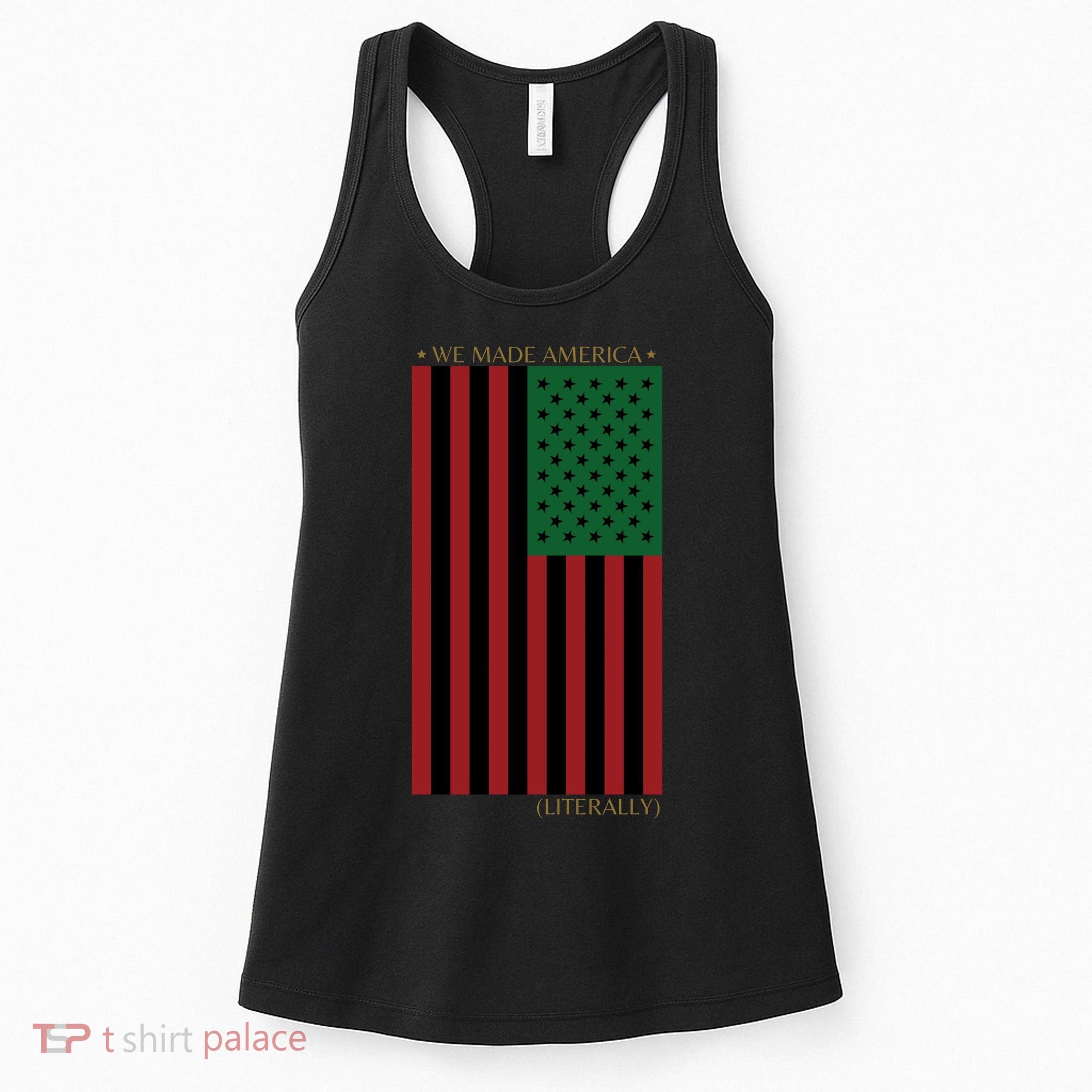 Red Black And Green Flag RBG American Flag Women's Tank Top