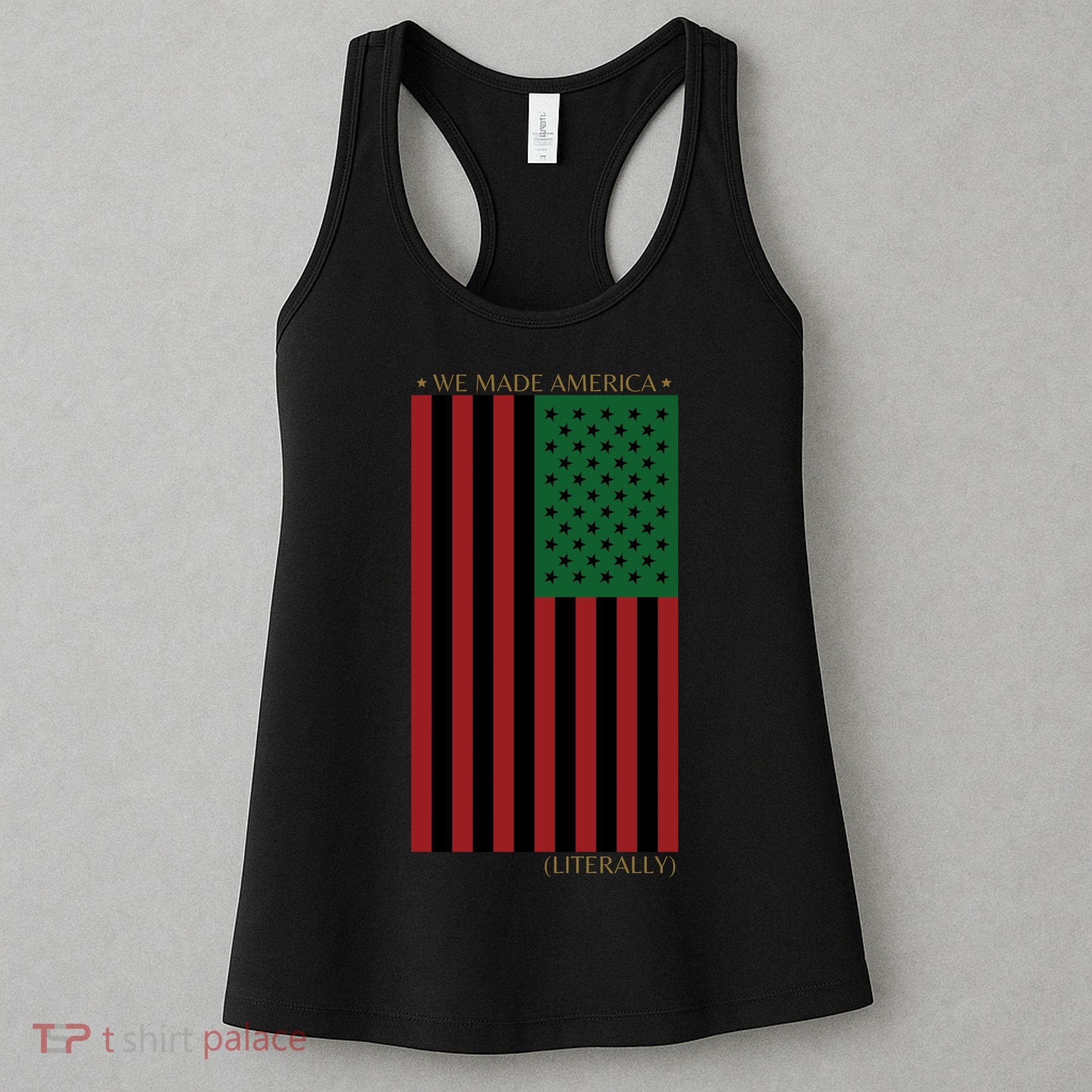 Red Black And Green Flag RBG American Flag Women's Tank Top