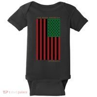 Red Black And Green Flag RBG American Flag Baby Bodysuit thumb 0