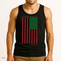 Red Black And Green Flag RBG American Flag Tank Top thumb 3