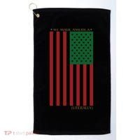 Red Black And Green Flag RBG American Flag Golf Towel thumb 0