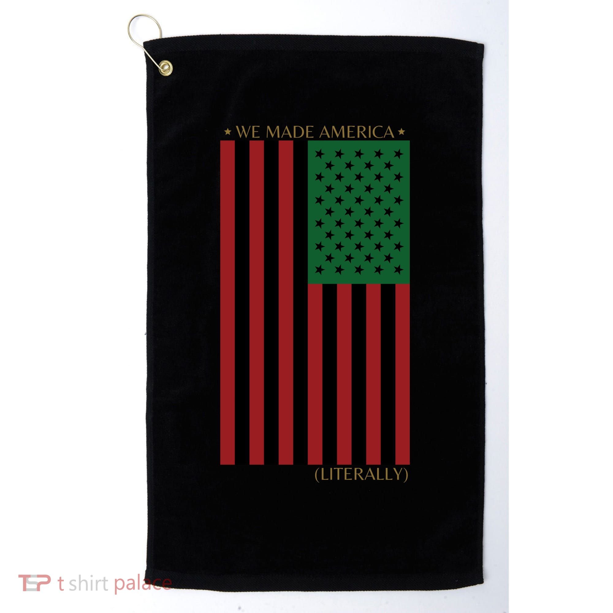 Red Black And Green Flag RBG American Flag Golf Towel