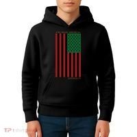 Red Black And Green Flag RBG American Flag Kids Hoodie thumb 4