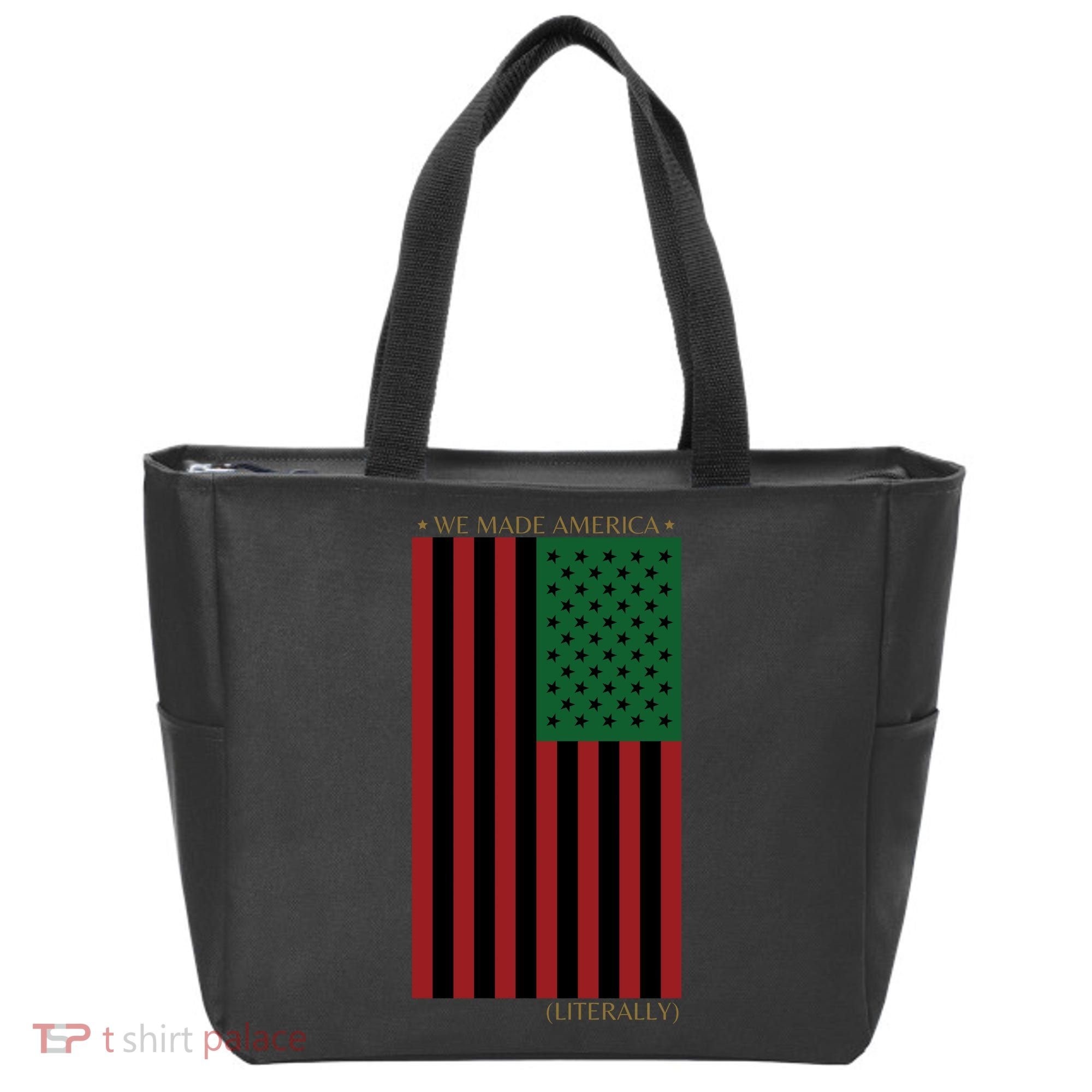 Red Black And Green Flag RBG American Flag Tote Bag