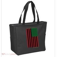Red Black And Green Flag RBG American Flag Tote Bag thumb 2